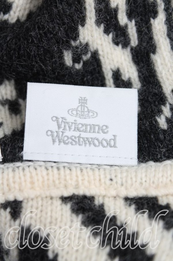 画像3: ヴィヴィアンウエストウッド 中古 / ブロケードフラワースヌード  黒ｘ生成  H-25-11-09-044-gd-OD-ZH (3)