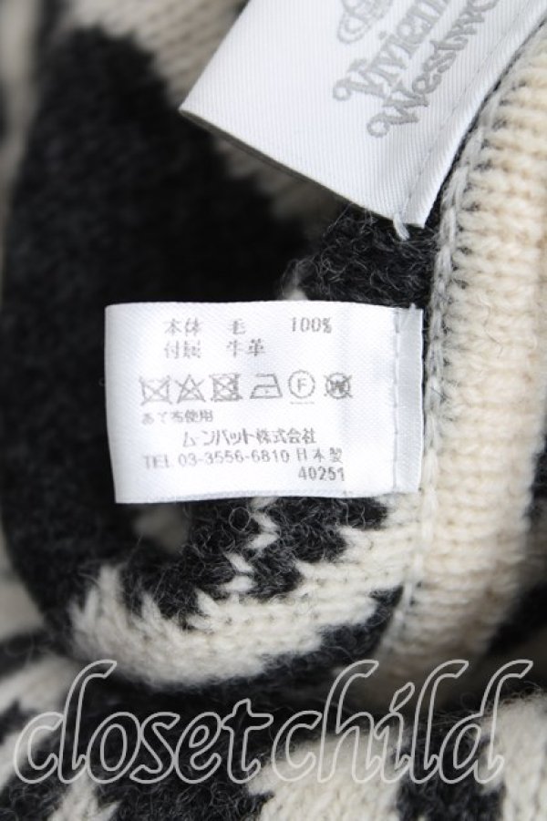 画像4: ヴィヴィアンウエストウッド 中古 / ブロケードフラワースヌード  黒ｘ生成  H-25-11-09-044-gd-OD-ZH (4)