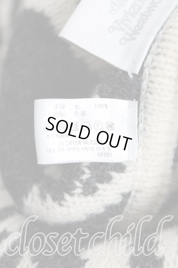 画像4: ヴィヴィアンウエストウッド 中古 / ブロケードフラワースヌード  黒ｘ生成  H-25-11-09-044-gd-OD-ZH (4)