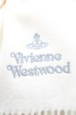 画像2: ヴィヴィアンウエストウッド 中古 / ロゴ刺繍ウールマフラー  クリーム  H-25-11-09-045-gd-IN-ZH (2)
