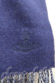 画像2: ヴィヴィアンウエストウッド 中古 / バイカラーマフラー  青  H-25-11-09-047-gd-OD-ZH (2)