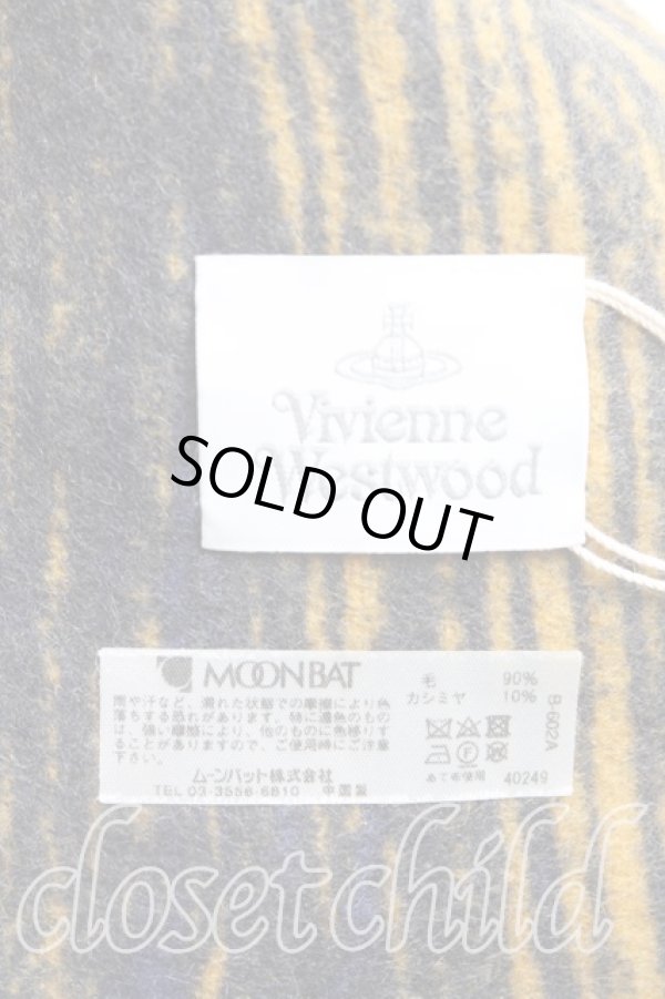 画像3: ヴィヴィアンウエストウッド 中古 / バイカラーマフラー  青  H-25-11-09-047-gd-OD-ZH (3)