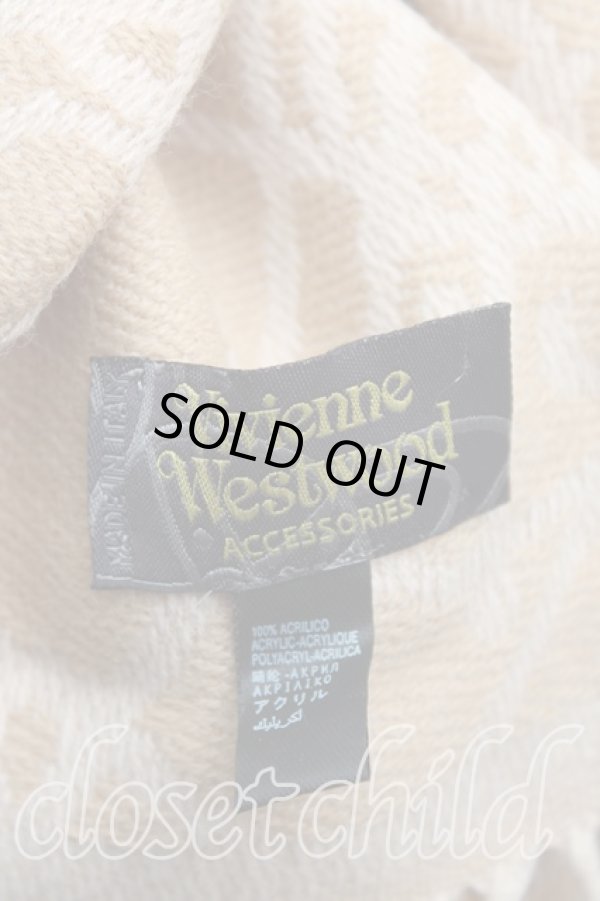 画像2: ヴィヴィアンウエストウッド 中古 / グラフィティオーブストール  ベージュ  H-25-11-09-049-gd-IN-ZH (2)