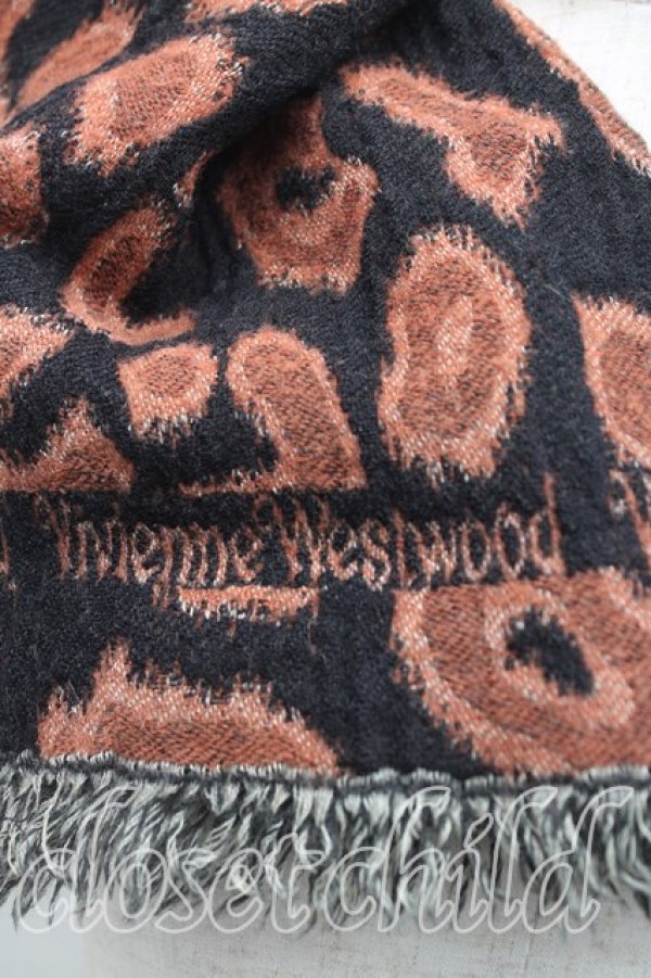 画像3: ヴィヴィアンウエストウッド MAN 中古 / レオパード柄マフラー  茶  H-25-11-09-050-gd-OD-ZH (3)