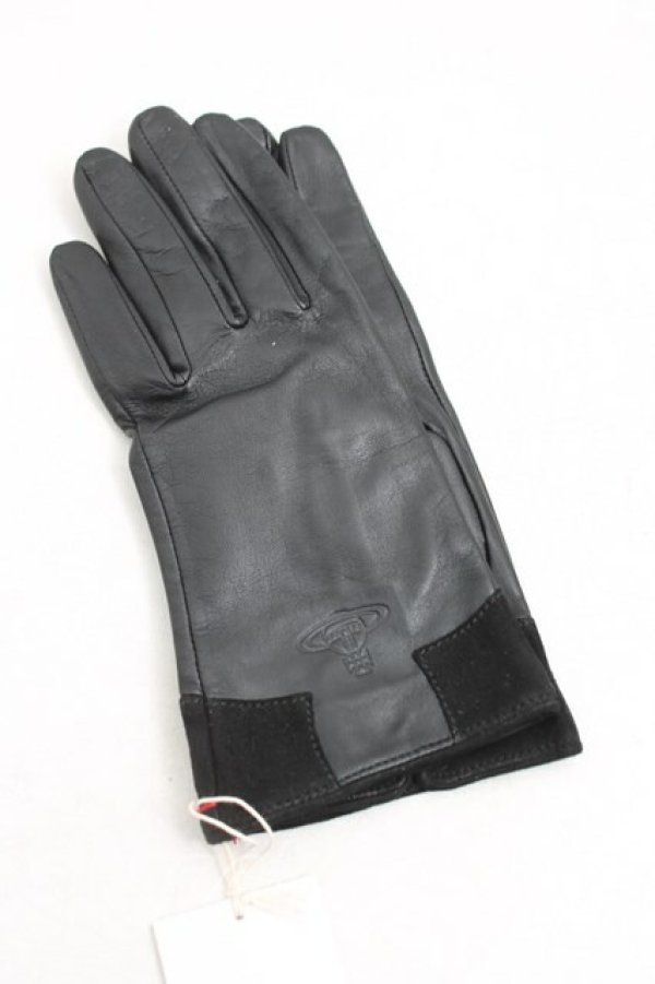 画像2: ヴィヴィアンウエストウッド 中古 / ラムレザーグローブ  黒  H-25-11-09-059-gd-IN-ZH (2)