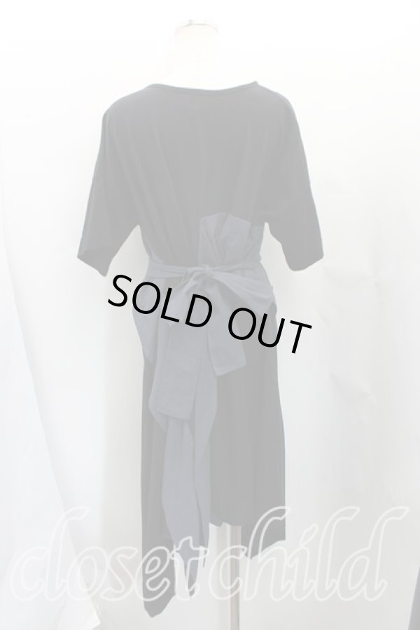 画像2: ヴィヴィアンウエストウッド 中古 / レクタングルブロッキングTシャツワンピース 00（ワンサイズ） 黒  H-25-11-09-061-op-OD-ZH (2)