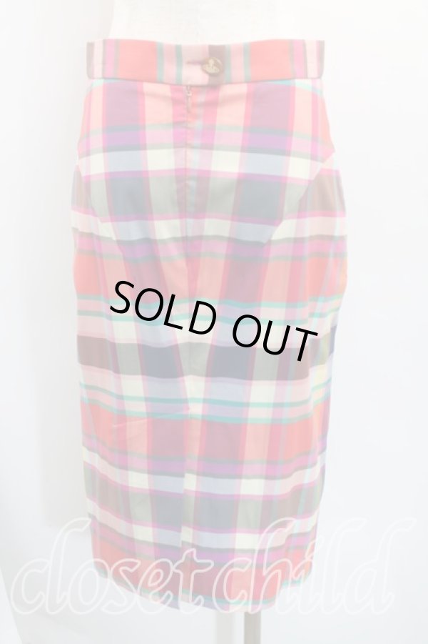 画像2: ヴィヴィアンウエストウッド 中古 / タータンチェックスカート 40（9号相当） ピンク  H-25-11-09-065-sk-OD-ZH (2)