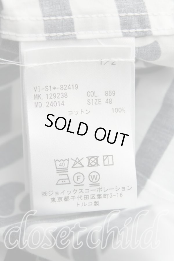 画像4: ヴィヴィアンウエストウッド 中古 / ロープ柄半袖シャツ 48(メンズL相当) 白×紺  H-25-11-09-067-bl-IN-ZH (4)