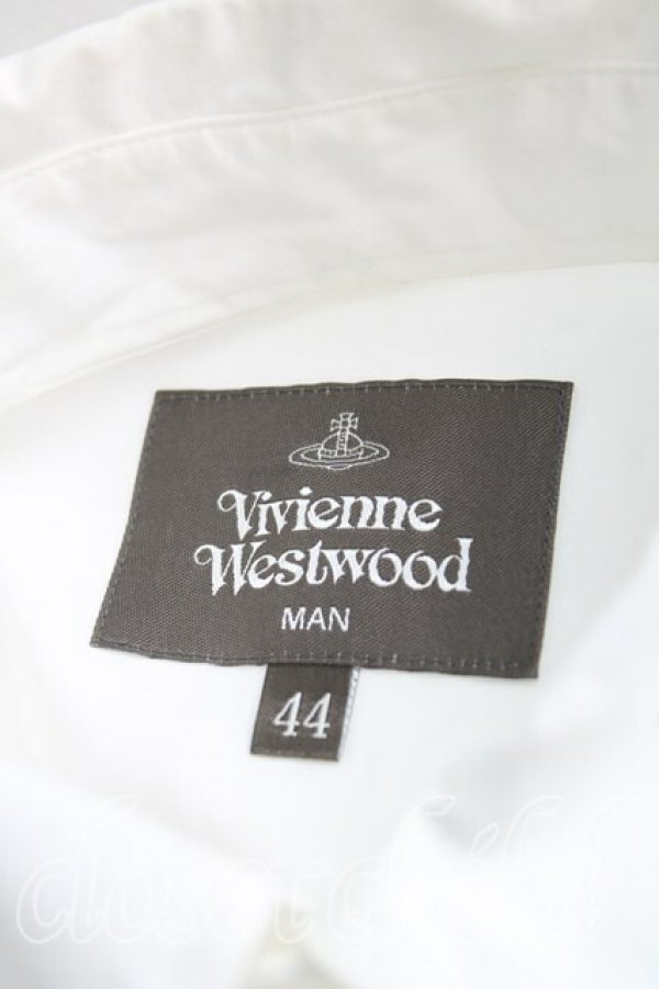 画像3: ヴィヴィアンウエストウッド MAN 中古 / ローズ刺繍シャツ 44(メンズS相当) 白  H-25-11-09-068-bl-IN-ZH (3)