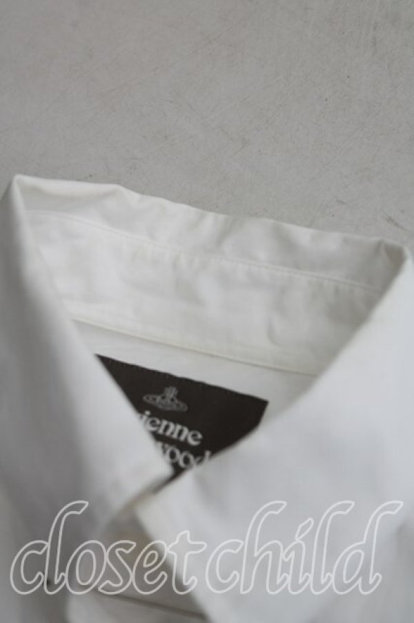 画像5: ヴィヴィアンウエストウッド MAN 中古 / ローズ刺繍シャツ 44(メンズS相当) 白  H-25-11-09-068-bl-IN-ZH (5)