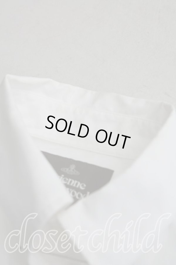 画像5: ヴィヴィアンウエストウッド MAN 中古 / ローズ刺繍シャツ 44(メンズS相当) 白  H-25-11-09-068-bl-IN-ZH (5)