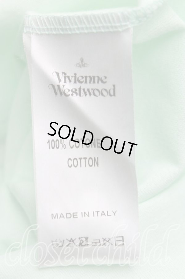 画像4: ヴィヴィアンウエストウッド 中古 / クロックptTシャツ S ミントグリーン  H-25-11-09-070-ts-IN-ZH (4)