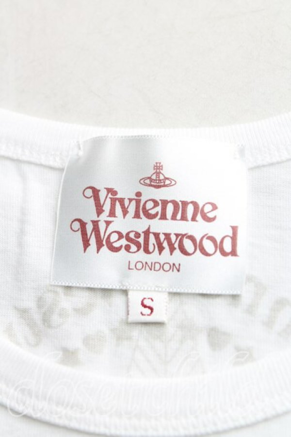 画像3: ヴィヴィアンウエストウッド 中古 / 箔ptTシャツ S 白  H-25-11-09-071-ts-IN-ZH (3)
