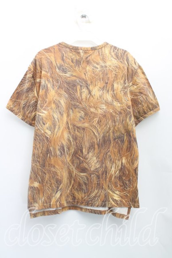 画像2: ANGLOMANIA 中古 / ヘア柄Tシャツ L 茶  H-25-11-09-072-ts-IN-ZH (2)
