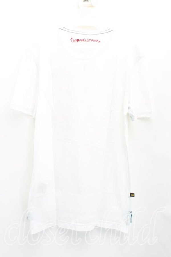 画像2: ヴィヴィアンウエストウッド Anglomania and Lee 中古 / フラワーptTシャツ M 白  H-25-11-09-074-ts-IN-ZH (2)