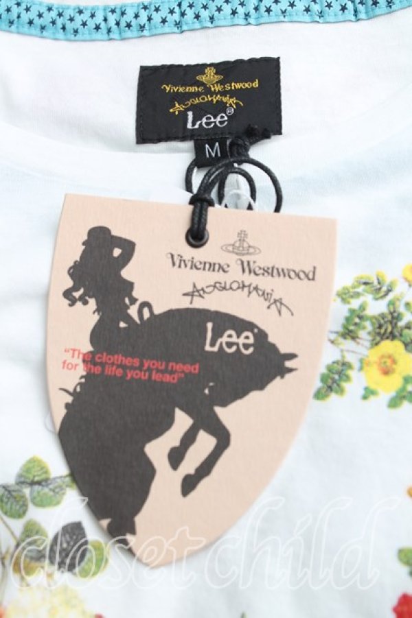 画像3: ヴィヴィアンウエストウッド Anglomania and Lee 中古 / フラワーptTシャツ M 白  H-25-11-09-074-ts-IN-ZH (3)