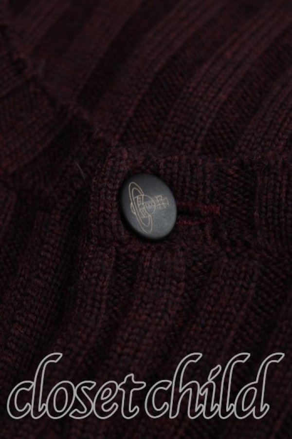 画像5: ヴィヴィアンウエストウッド 中古 / リブニットカーディガン  茶  H-25-11-09-075-to-OD-ZH (5)