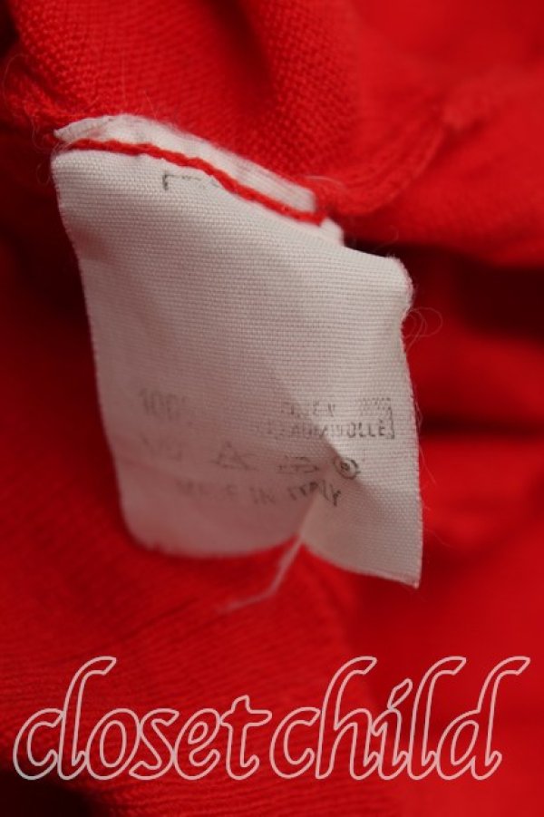 画像4: ヴィヴィアンウエストウッド 中古 / カラーオーブ刺繍Vネックセーター S 赤  H-25-11-09-076-to-OD-ZH (4)