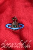 画像5: ヴィヴィアンウエストウッド 中古 / カラーオーブ刺繍Vネックセーター S 赤  H-25-11-09-076-to-OD-ZH (5)