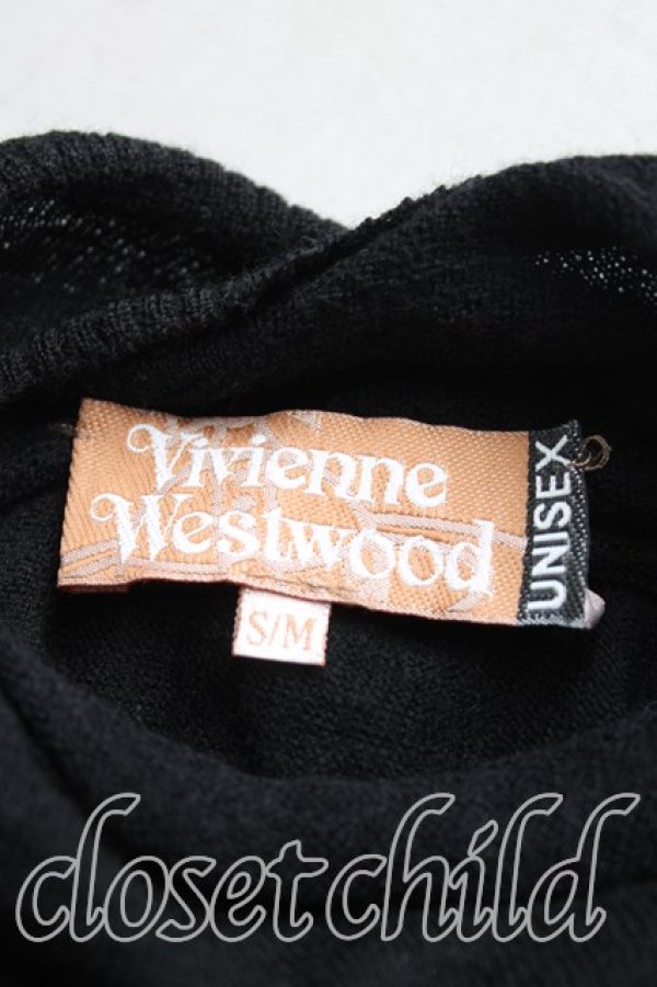 画像3: ヴィヴィアンウエストウッド 中古 / グラフティオーブ刺繍ニット M 黒  H-25-11-09-078-to-OD-ZH (3)
