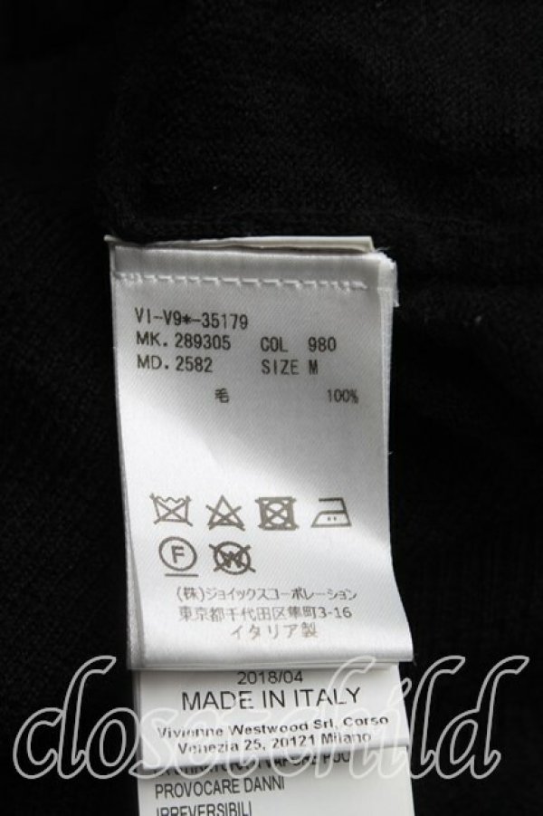 画像4: ヴィヴィアンウエストウッド 中古 / グラフティオーブ刺繍ニット M 黒  H-25-11-09-078-to-OD-ZH (4)