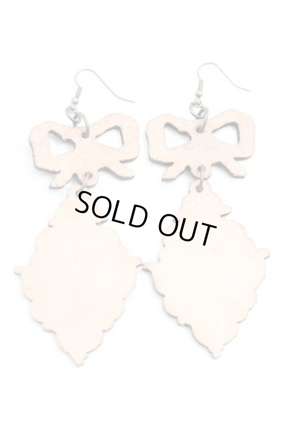 画像2: ヴィヴィアンウエストウッド 中古 / Diamond　Jubille　レザーピアス  茶  H-25-11-09-006-er-OD-ZH (2)