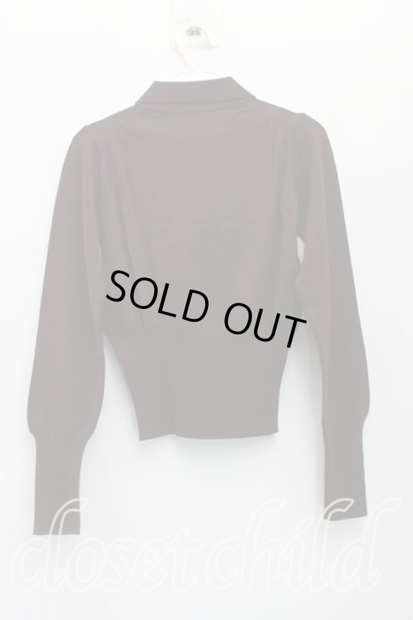 画像2: ヴィヴィアンウエストウッド 中古 / カラーオーブ刺繍ポロニット S 茶  H-25-11-09-080-to-IN-ZH (2)