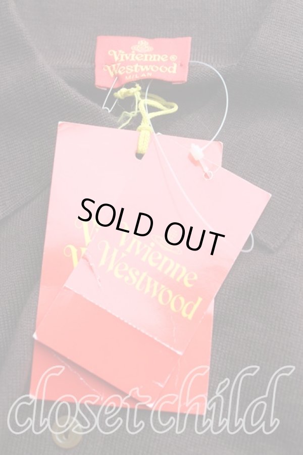 画像3: ヴィヴィアンウエストウッド 中古 / カラーオーブ刺繍ポロニット S 茶  H-25-11-09-080-to-IN-ZH (3)