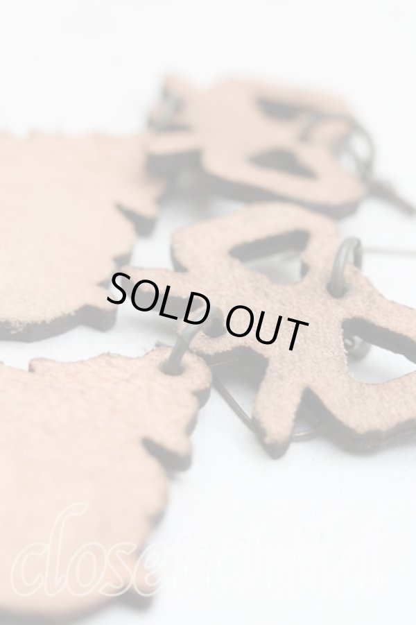 画像3: ヴィヴィアンウエストウッド 中古 / Diamond　Jubille　レザーピアス  茶  H-25-11-09-006-er-OD-ZH (3)