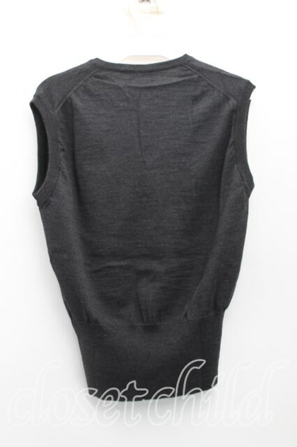 画像2: ヴィヴィアンウエストウッド 中古 / カラーオーブ刺繍ニットベスト I(7号相当) 灰  H-25-11-09-081-to-IN-ZH (2)