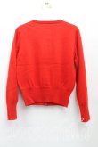 画像2: ヴィヴィアンウエストウッド 中古 / 単色オーブ刺繍切替カーディガン 3（11号相当） 赤  H-25-11-09-082-to-OD-ZH (2)