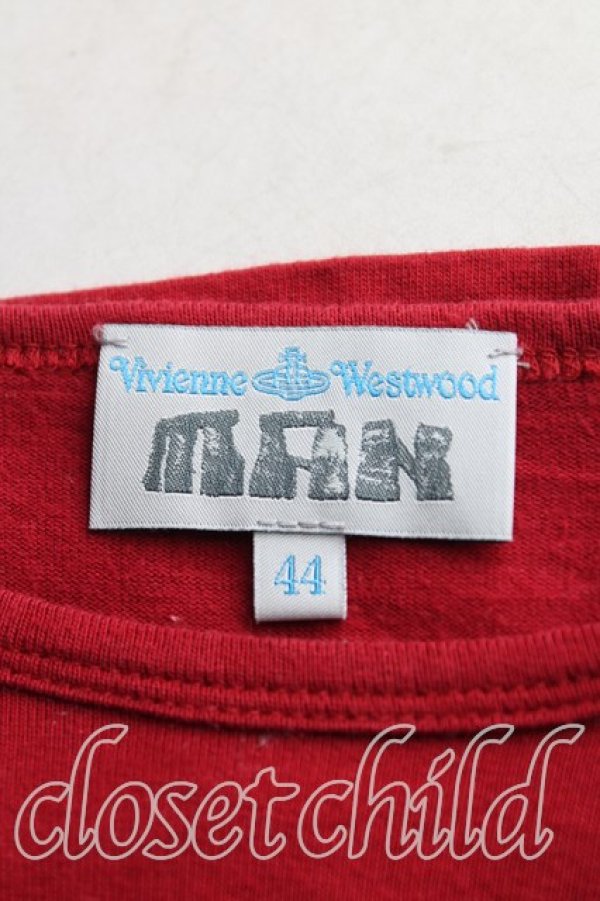 画像3: ヴィヴィアンウエストウッド MAN 中古 / T.F.T.Lptカットソー 44(メンズS相当) 赤  H-25-11-09-083-to-IN-ZH (3)