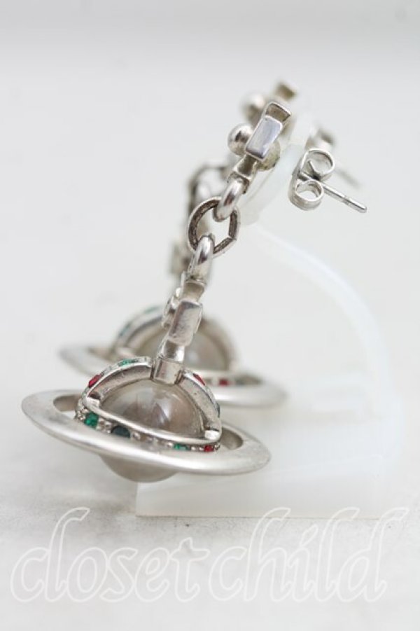 画像2: ヴィヴィアンウエストウッド 中古 / タイニーオーブピアス  シルバー  H-25-11-09-007-er-OD-ZH (2)