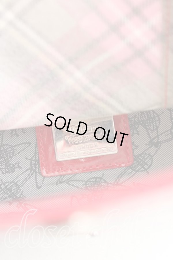 画像4: ヴィヴィアンウエストウッド 中古 / transparent tartan tote bag S  赤  H-25-11-09-001-ba-IN-ZH (4)