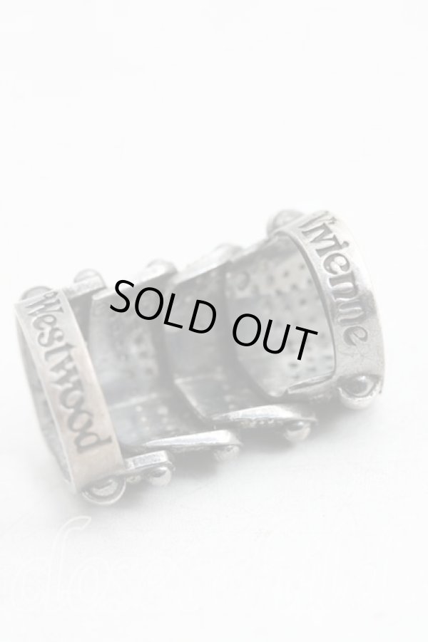 画像4: ヴィヴィアンウエストウッド 中古 / ディアマンテアーマーリング M(12号相当） ガンメタ  H-25-11-09-012-rg-OD-ZH (4)