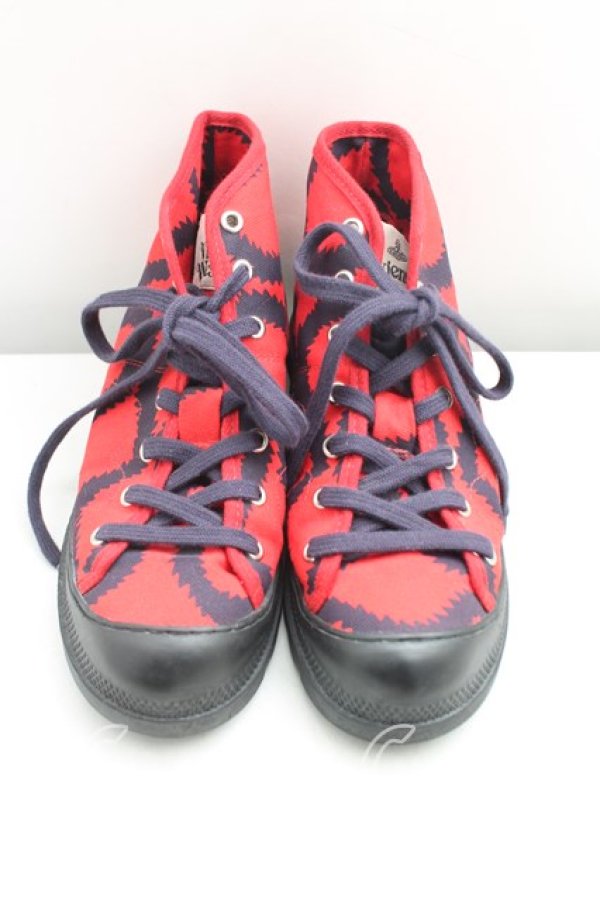 画像2: ヴィヴィアンウエストウッド 中古 / SIMIAN BOOTスニーカー 38（24cm） 赤  H-25-11-09-013-sh-OD-ZH (2)
