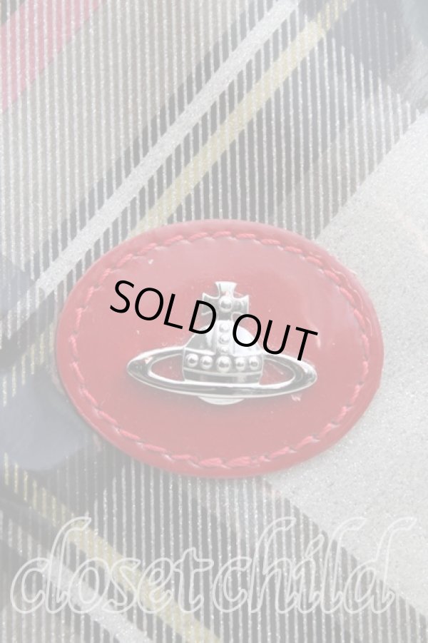 画像7: ヴィヴィアンウエストウッド 中古 / transparent tartan tote bag S  赤  H-25-11-09-001-ba-IN-ZH (7)