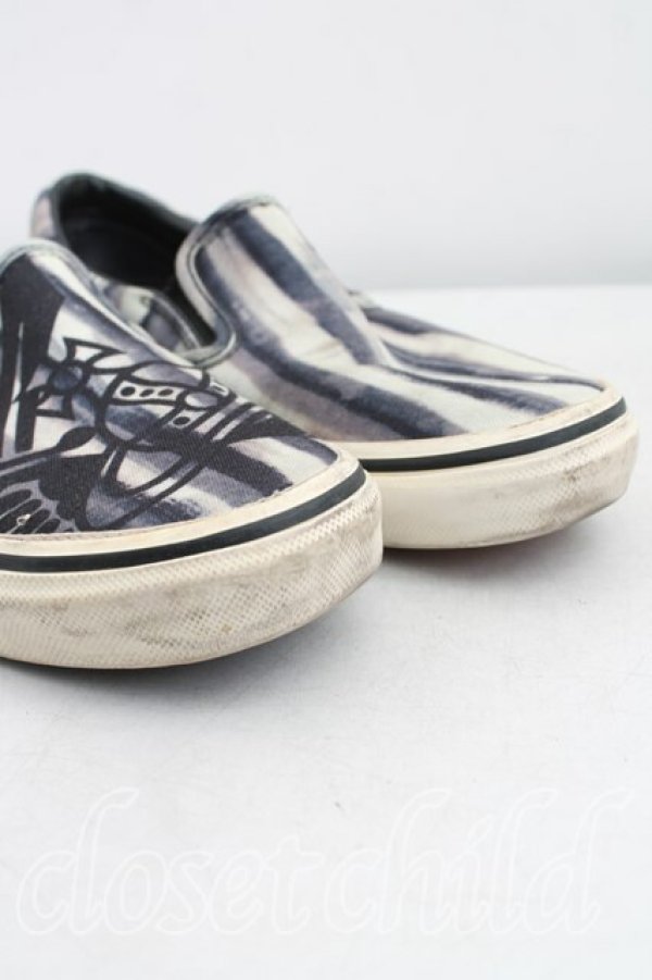 画像7: ANGLOMANIA×VANS 中古 / アナーキーストライプシューズ 24.5cm 灰  H-25-11-09-014-sh-OD-ZH (7)
