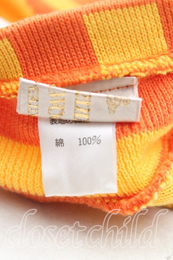 画像4: ヴィヴィアンウエストウッド 中古 / ボーダーニットハンチング  オレンジ  H-25-11-09-017-ha-IN-ZH (4)