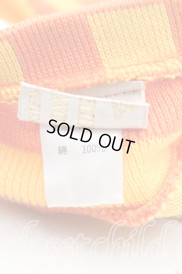 画像4: ヴィヴィアンウエストウッド 中古 / ボーダーニットハンチング  オレンジ  H-25-11-09-017-ha-IN-ZH (4)