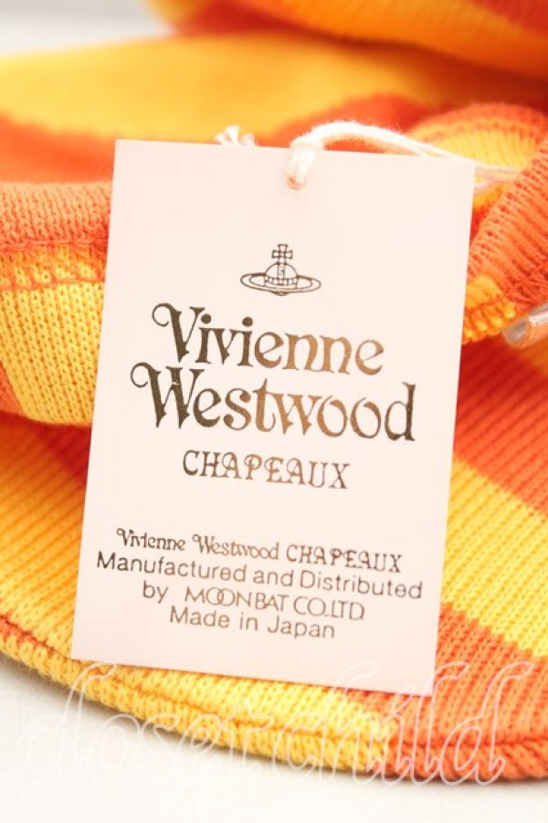 画像5: ヴィヴィアンウエストウッド 中古 / ボーダーニットハンチング  オレンジ  H-25-11-09-017-ha-IN-ZH (5)