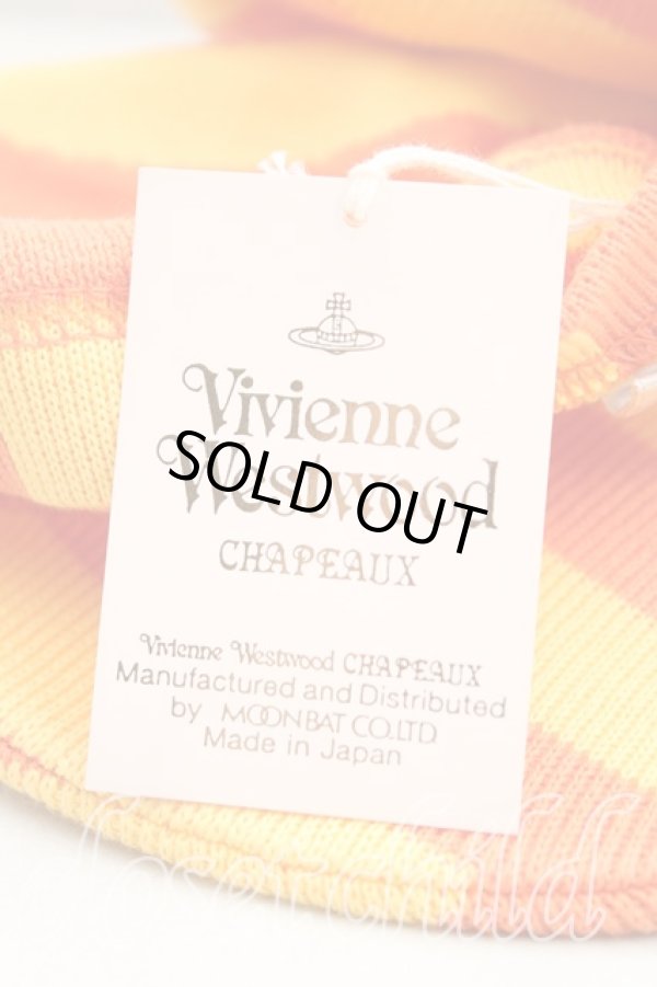 画像5: ヴィヴィアンウエストウッド 中古 / ボーダーニットハンチング  オレンジ  H-25-11-09-017-ha-IN-ZH (5)