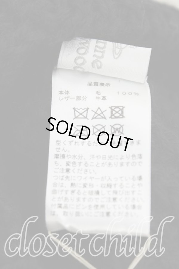 画像5: ヴィヴィアンウエストウッド 中古 / スクエアニット帽  黒  H-25-11-16-002-ha-OD-ZH (5)