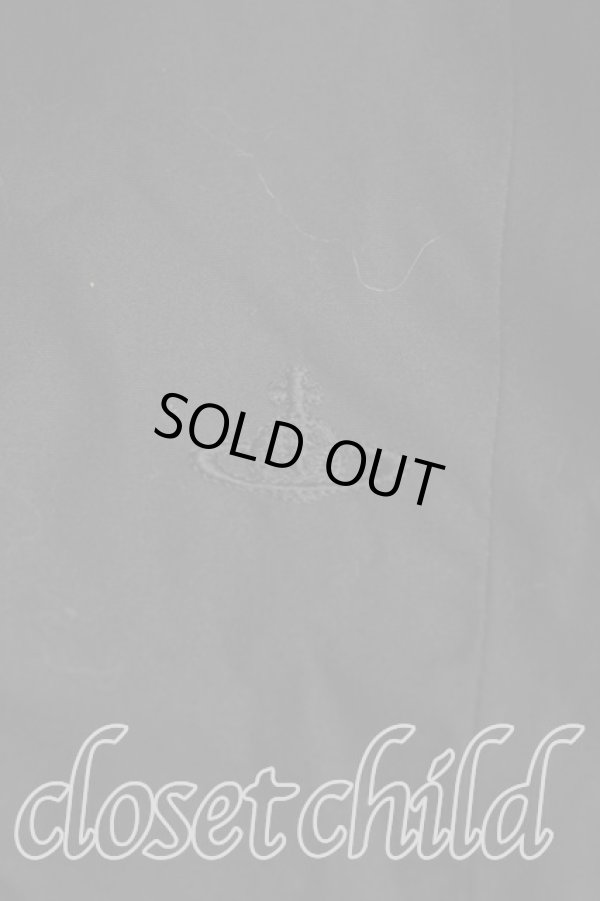 画像6: ヴィヴィアンウエストウッド 中古 / 単色オーブ刺繍シャツワンピース 2（9号相当） 黒  H-25-11-16-034-op-OD-ZH (6)