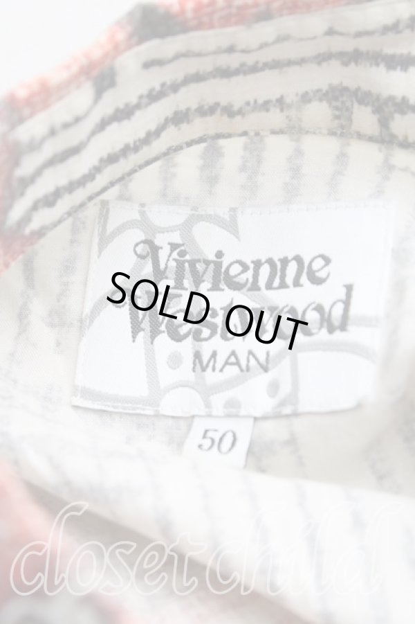 画像3: ヴィヴィアンウエストウッド MAN 中古 / カバーオールシャツ 50（メンズXL相当） 茶ｘ黒  H-25-11-16-036-bl-OD-ZH (3)
