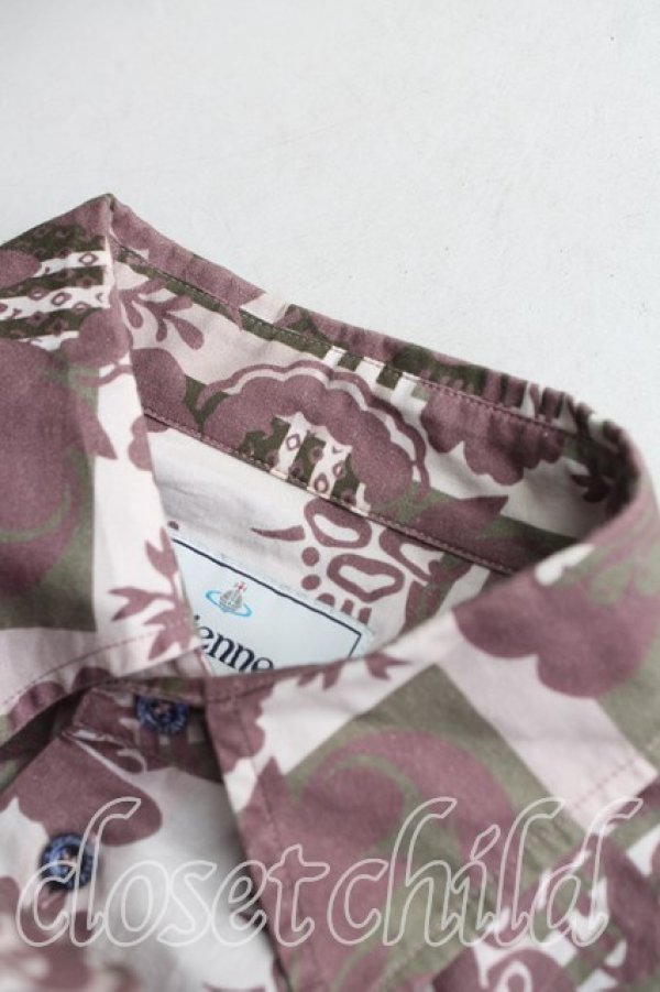 画像6: ヴィヴィアンウエストウッド MAN 中古 / フラワーptシャツ 44（メンズS相当） 茶  H-25-11-16-037-bl-OD-ZH (6)