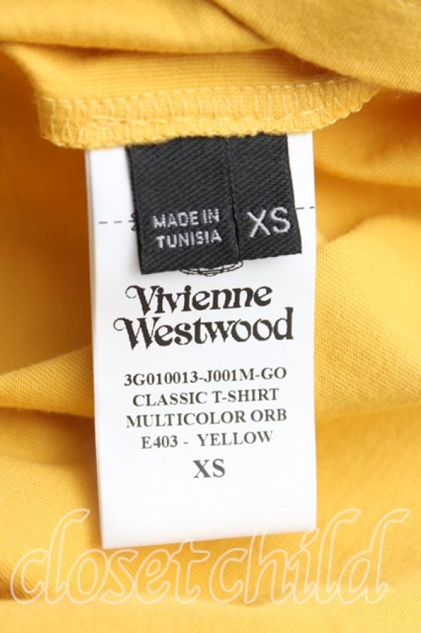 画像4: ヴィヴィアンウエストウッド 中古 / クラシックオーブTシャツ XS マスタード  H-25-11-16-040-ts-OD-ZH (4)