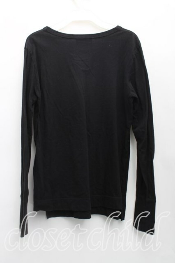 画像2: ヴィヴィアンウエストウッド 中古 / オーブリピート長袖カットソー 02(9号相当) 黒  H-25-11-16-043-ts-IN-ZH (2)