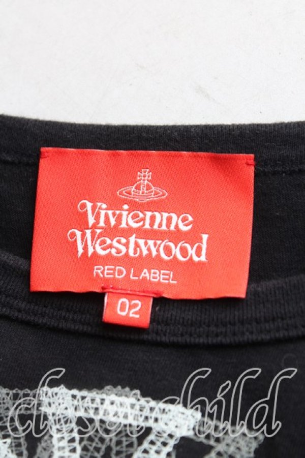 画像3: ヴィヴィアンウエストウッド 中古 / オーブリピート長袖カットソー 02(9号相当) 黒  H-25-11-16-043-ts-IN-ZH (3)