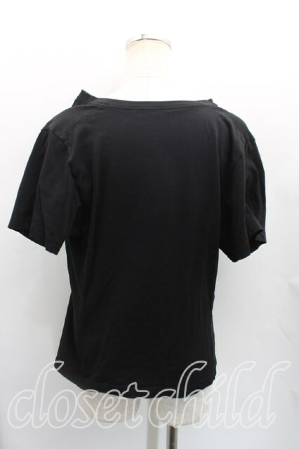 画像2: ANGLOMANIA 中古 / カットラスオーブpt半袖カットソー M 黒  H-25-11-16-044-ts-IN-ZH (2)